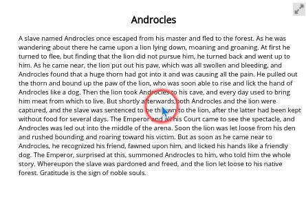 Select The Correct Answer.How Does Androcles's Relationship With The Lion Affect The Ending Of The Story?A.