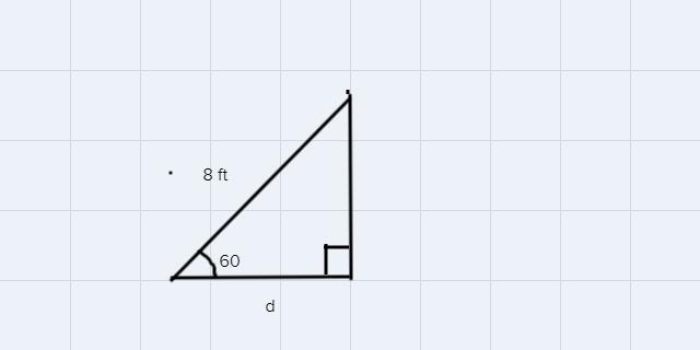 Please Help! An Eight Foot Ladder Leans Against A Building. If The Ladder Makes An Angle Of 60 Degrees