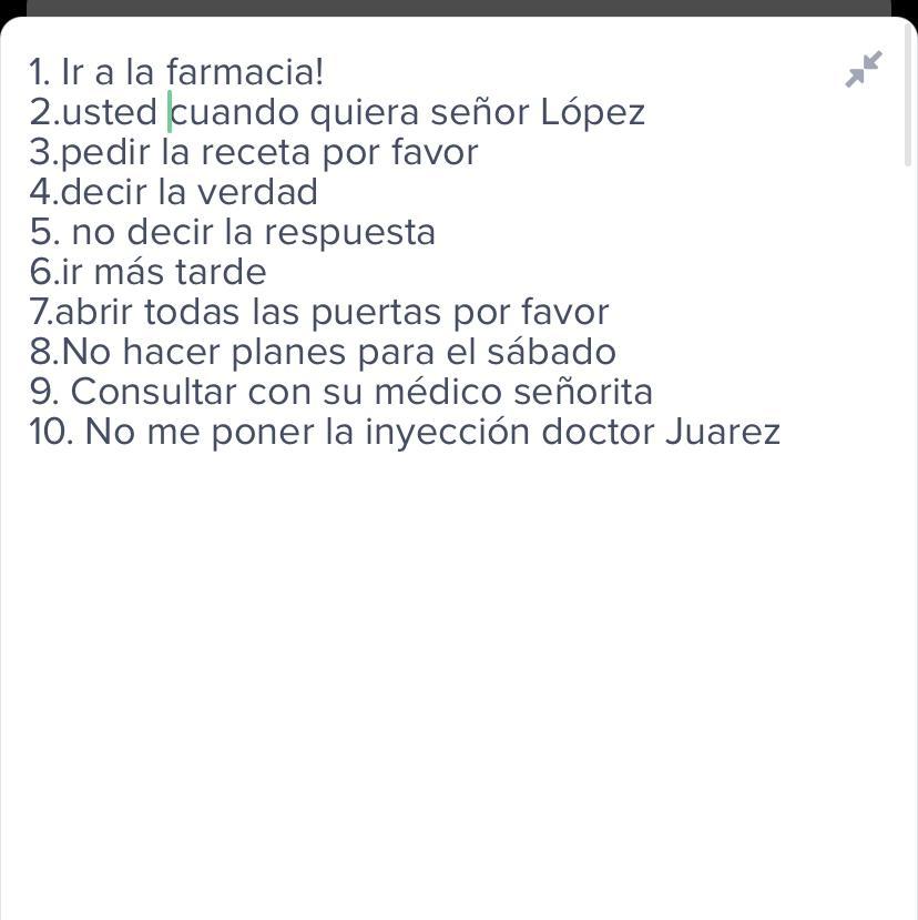 Can Someone Assist?1. (Nosotros / Ir) __ A La Farmacia!2. (Ud. / Venir) __ Cuando Quiera, Seor Lpez.3.