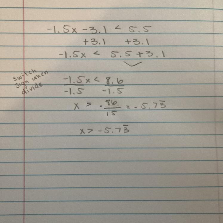 CalculatorSolve For X-1.50 -3.1 &lt; 5.5Drag And Drop A Number Or Symbol Into Each Box To Correctly Complete