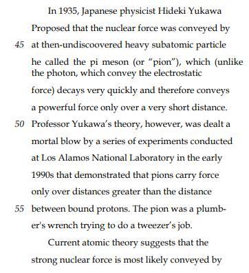 Which Sentence Provides The Best Evidence For The Answer To The Previous Question?A) Lines 25 ("But Atoms