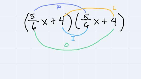 Express (5/6x + 4) 2 As Trinomial In Simplest Form (2 Is An Exponent) 