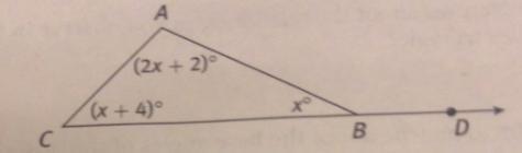 4. What Is The Measure Of Angle ABD In The Figure Below?*D2xAB