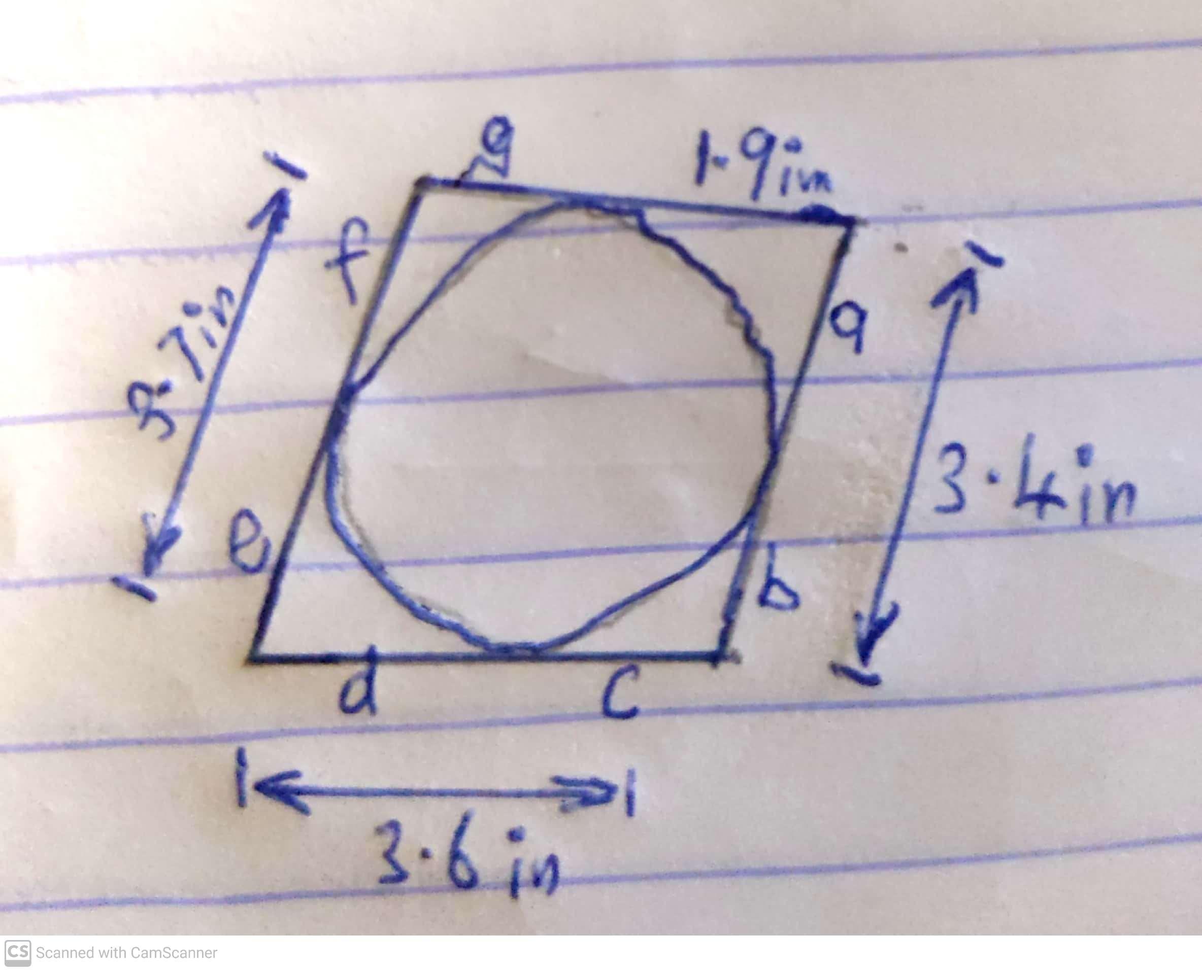 5. Each Polygon Circumscribes A Circle. Find The Perimeter.1.9 In.3.7 In.in3.6 In.A) 14.2 InB) 16.8 InC)