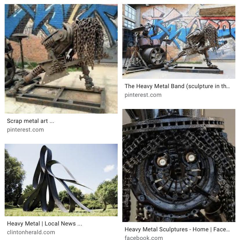 Can Someone Give Me An Idea A Draw Of Heavy Metal Sculpture Pls, Its Urgent I Need To Draw