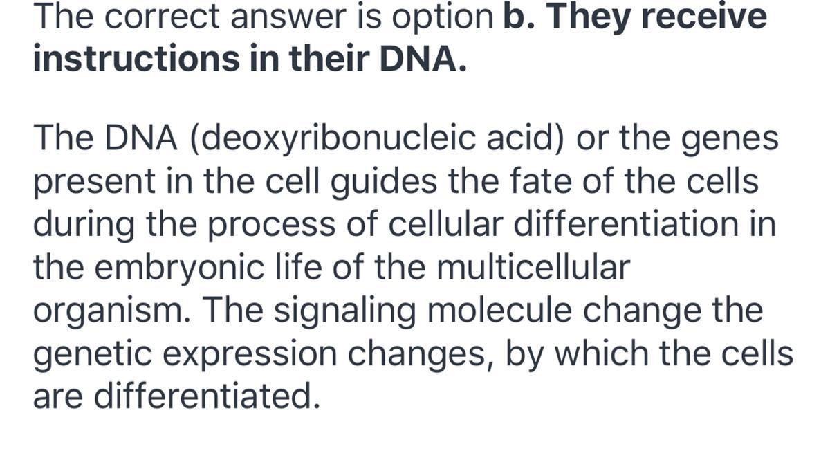 How Do Cells Know How To Develop Within A Multicellular Organisms