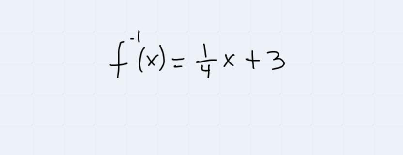 Find The Inverse Of Each Given Function F(x)=4x-12f^-1(x)=______x+______