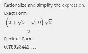 What Is The Simplest Form Of The Radical Expression?2+5/2-5