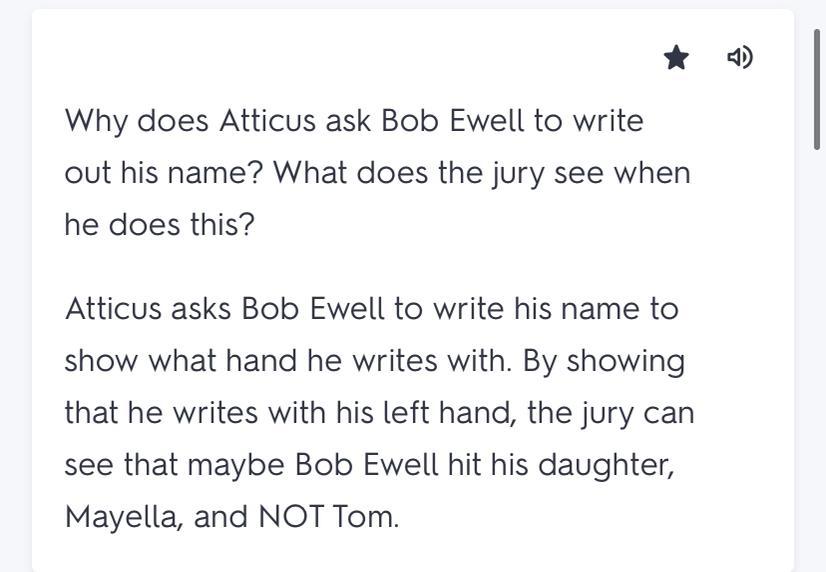 Why Does Atticus Ask Bob Ewell To Write His Name During His Testimony In Tom Robinson's Trial?Question