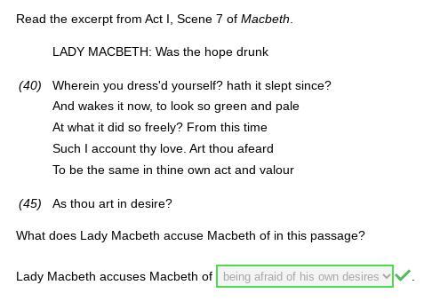 What Does Lady Macbeth Accuse Macbeth Of In This Passage?Lady Macbeth Accuses Macbeth Ofa. Changing His