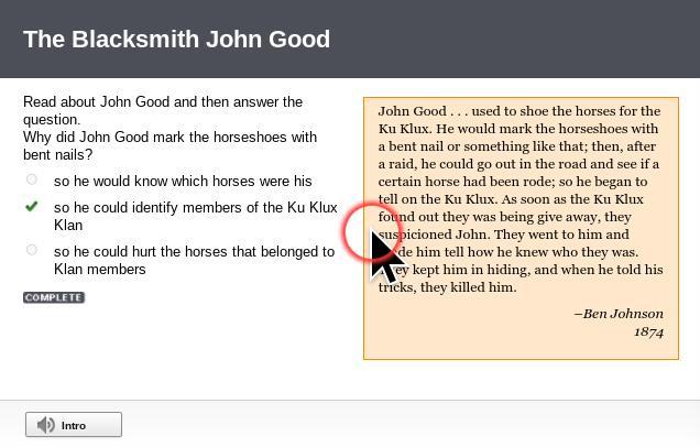 Read About John Good And Then Answer The Question. Why Did John Good Mark The Horseshoes With Bent Nails?