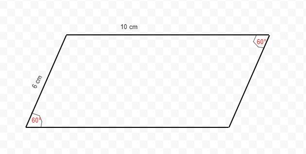 Draw A Parallelogram With A 10-cm Side, A 6-cm Side, And A 60 Angle Between The SidesHow Do I Do That?