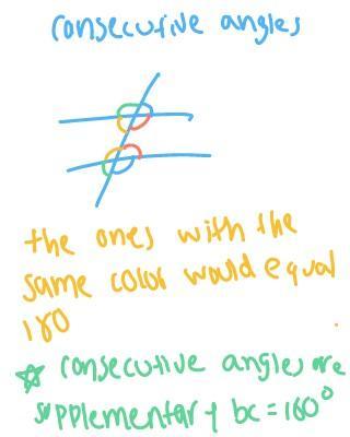 Hi Can Someone Explain What Does Consecutive Angles Are Supplementary Mean