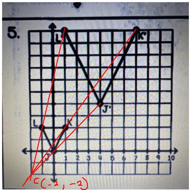 How To Find The Center And Scale Factor Of #5?