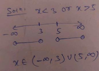 The Graph Of X &lt; 3 Or X &gt; 5 Would Look Like: 