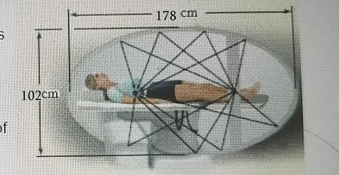 A Patient Is Placed In An Elliptical Tank That Is 178 Centimeters Long And 102 Centimeters Wide To Undergo