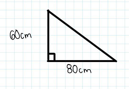 A Right Triangle Has The Lengths Of The Legs Are 60 Centimeters And 80 Centimeters. What Is The Length,