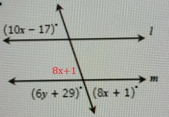 Find The Values Of X And Y If L || M.