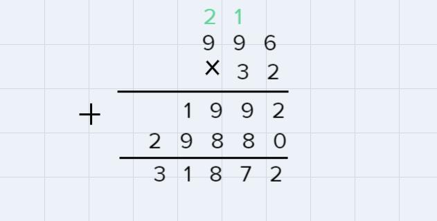 Select The Best Answer For The Question. 3. What Is 996 Times 32? O A. 29,880 B. 31,680 C. 31,872 D.