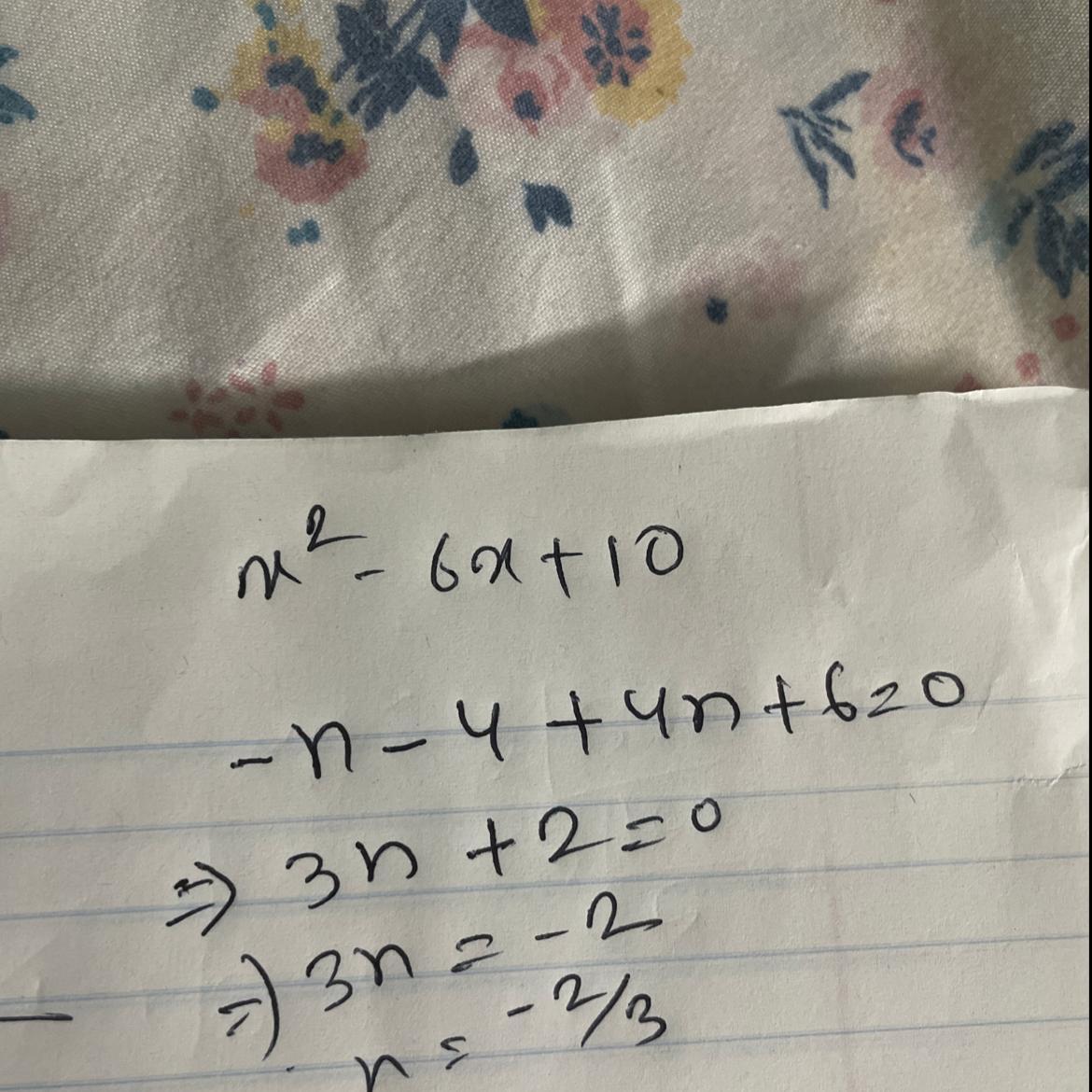 Combine The Like Terms To Create An Equivalent Expression:-n+(-4)-(-4n)+6}