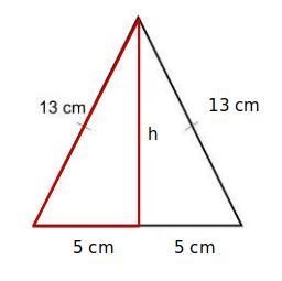 Find The Area Of The Isosceles Triangle.