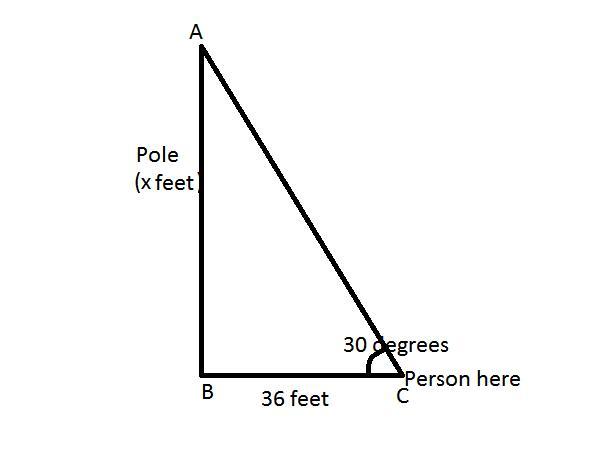 What Is The Height Of The Pole? 12 Ft 12 StartRoot 3 EndRoot Ft 18 Ft 18 StartRoot 2 EndRoot Ft.