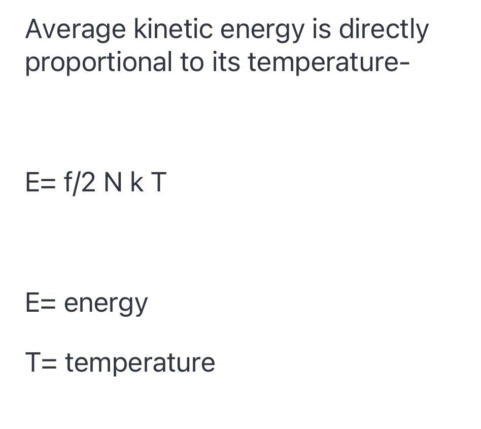 What Is The Relationship. Stern Average Kinetic Energy Of A Gas And Its Temperature?