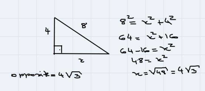 Draw The Triangle And Find The Missing Side Then Find The Indicated Trigonometric Value. How Do I Solve