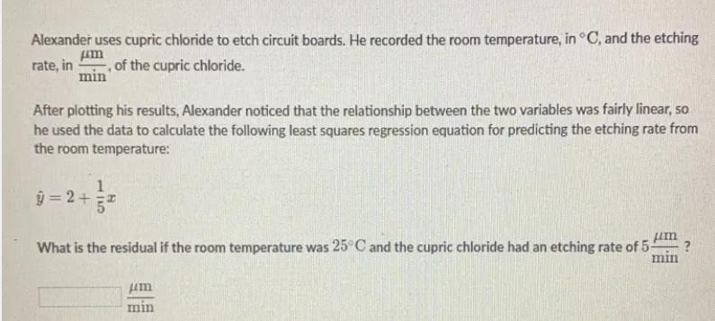 Alexander Uses Cupric Chloride To Etch Circuit Boards. He Recorded The Room Temperature, In ^\circ\text{C}