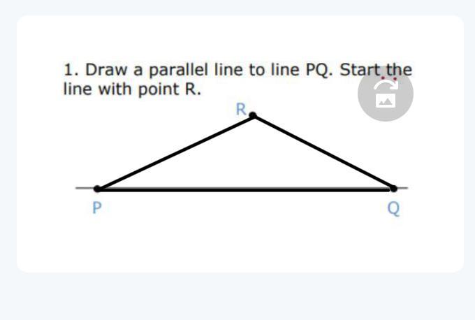 Draw A Parallel Line To Line PQ, Start The Line With Point R