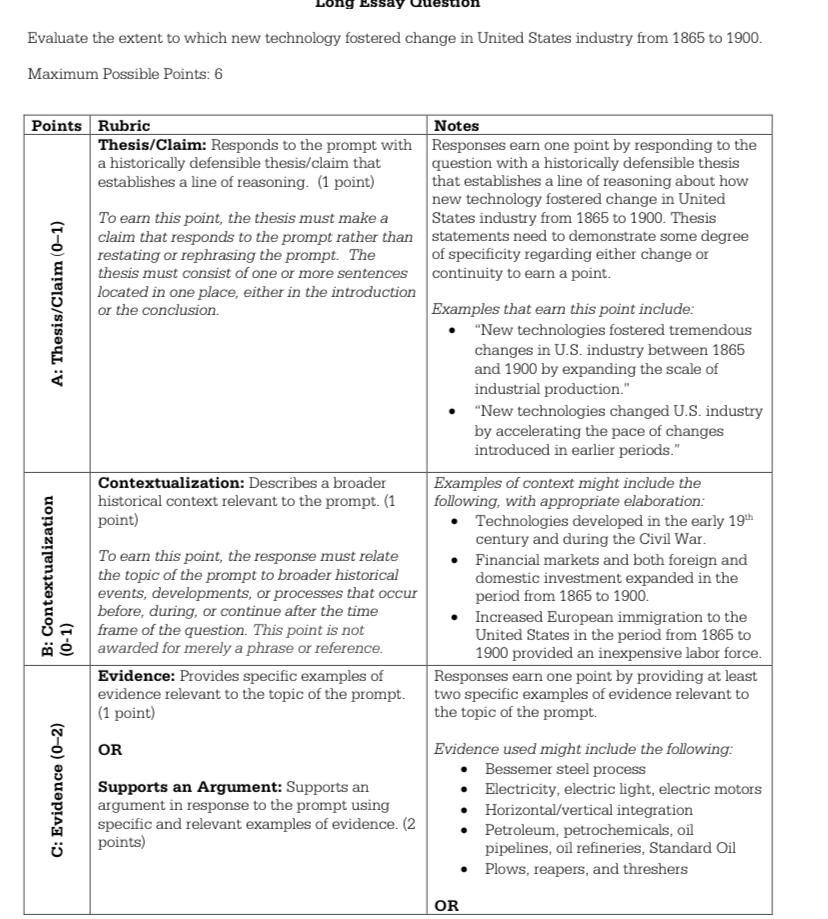 Respond To The Prompt With A Historically Defensible Thesis Or Claim That Establishes A Line Of Reasoning