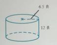 The Radius Of A Cylindrical Water Tank Is 6.5 Ft, And Its Height Is 12 Ft. What Is The Volume Of The