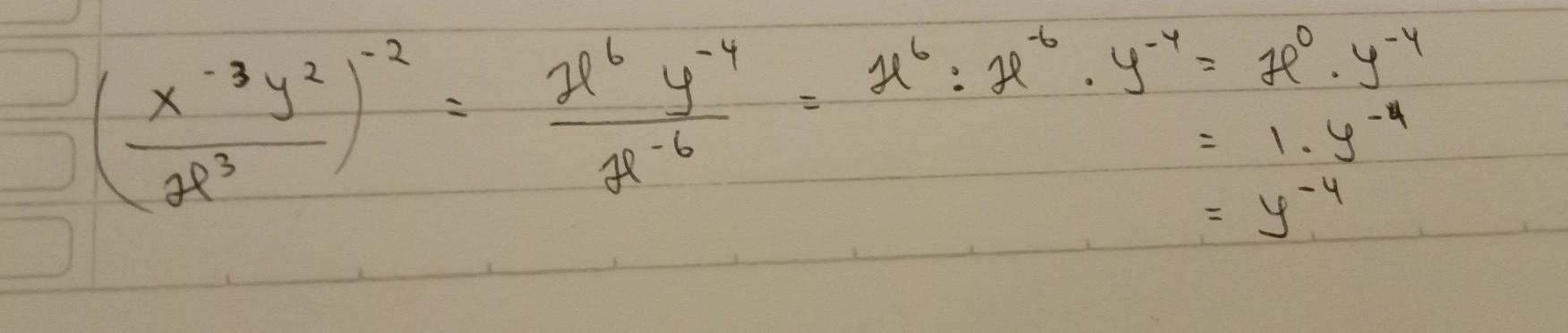 (X^-3y^2/x^3)^-2Simplify The Expression. Your Final Answer Should Use Positive Exponents.