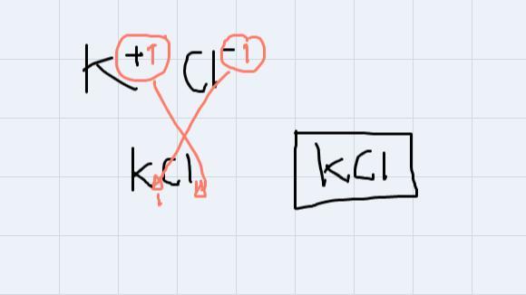 What Would The Molecular Formula Be If Potassium And Chlorine Reacted To Form A Neutral Compound?A. KClB.
