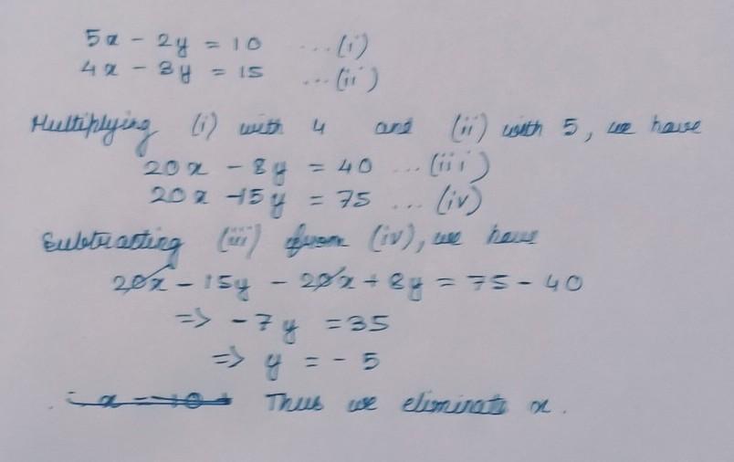 20 POINTS PLEASE I NEED THIS RIGHT NOW!!!!!!!A System Of Equations Is Given.Equation 1: 5x 2y = 10Equation