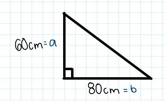 A Right Triangle Has The Lengths Of The Legs Are 60 Centimeters And 80 Centimeters. What Is The Length,