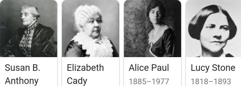 1. List The Names And Accomplishments Of Two Women's Rights Reformers From The 1800s (4 Points)