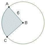 The Measure Of Central Angle Abc Is Startfraction Pi Over 2 Endfraction Radians. What Is The Area Of