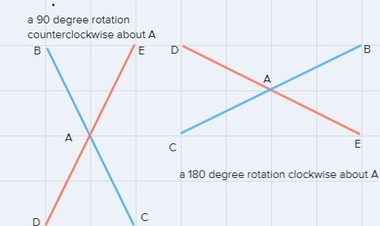 In The Diagram Below, Line CD And BC Intersect At A. Which Of The Following Rigid Motions Could Be Used
