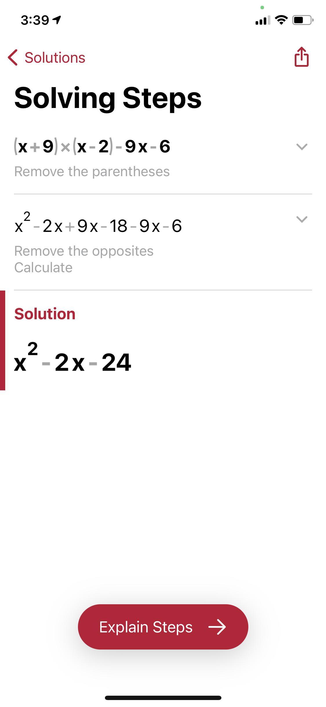 Consider This Expression (x+9)(x-2)-9_6 What Expression Is Equivalent To The Given Expression