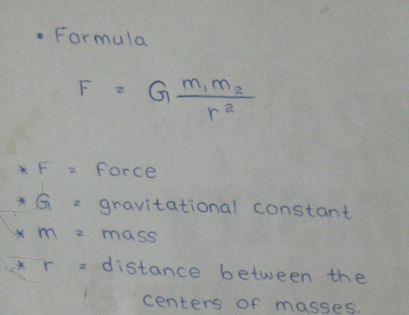 What Is The Formula Of Gravity?