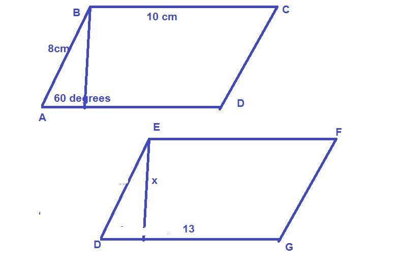 1. Find The Area Of Parallelogram ABCD.Round To The Nearest Tenth.A 55.4 M2C 69.3 M2B 60 M2D 80 M22.