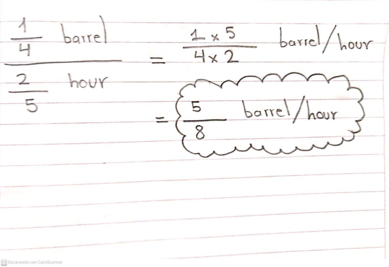 Rewrite Barrel As A Unit Rate. Hour O A. Barrel/hour B. 10 Barrels/hour O C. To Barrel/hour OD. 1 Barrels/hour