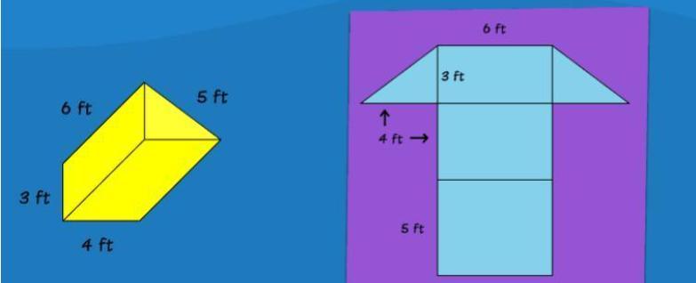 What Is The Surface Area Of Thiswedge?360 Ft?84 Ft?42 Ft2180 Ft2