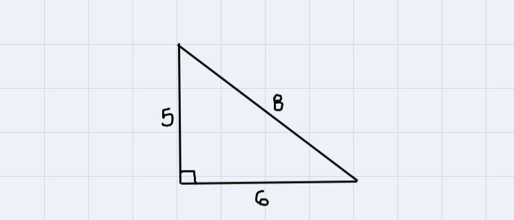  A Triangle Has Side Lengths Of 5,6 And 8. Is It A Right Triangle?Explain Why Or Why Not?