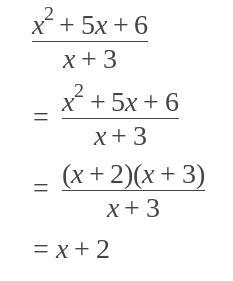 Divide X^2+5x+6 By X+3.