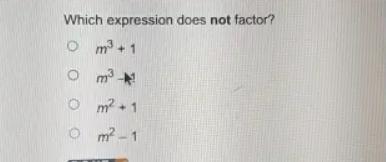 Which Expression Does Not Factor? M3 1 M3 1 M2 1 M2 1