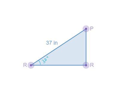 In A Triangle PQR, Right-angled At Q, PR = 37 Inches And Angle R =30. Find: Sin R