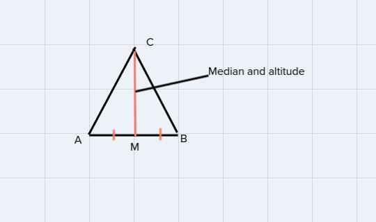 Geometry Question: If The Median To A Side Is A Triangle Is Also An Altitude To That Side, Then The Triangle