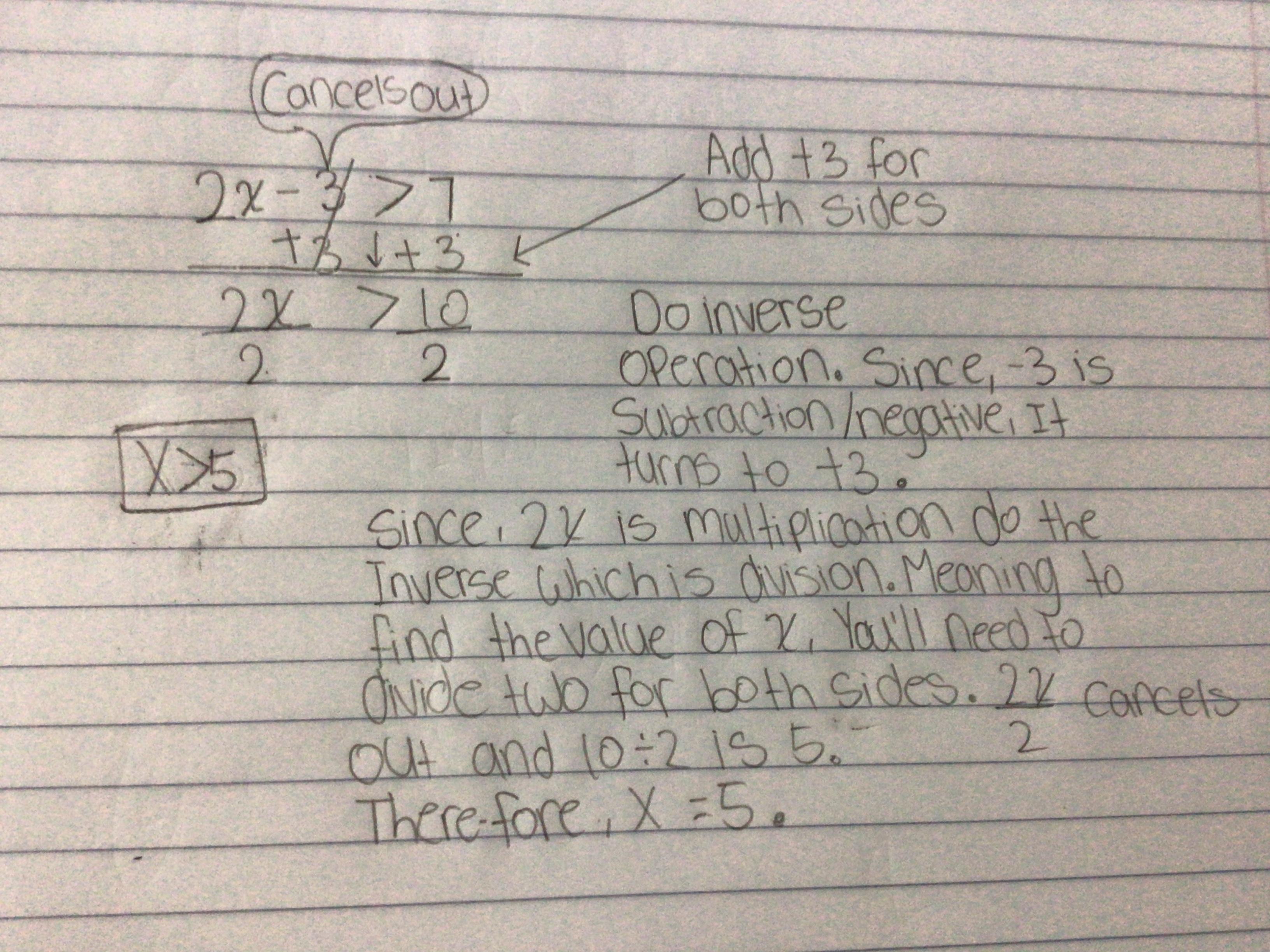 How Would You Solve This?2x-3&gt;7